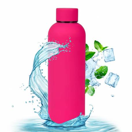 Butelka, Bidon Termiczny, Termos 500Ml, Stal Nierdzewna, Fuksja Bd46F