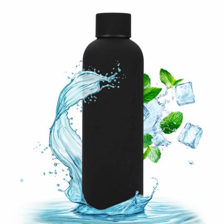 Butelka, Bidon Termiczny, Termos 500Ml, Stal Nierdzewna, Czarny Bd46Cz