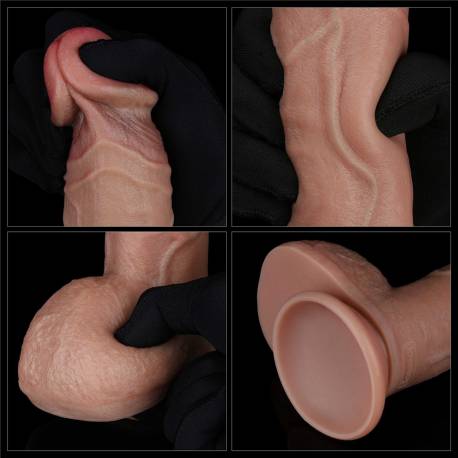 9'' Dual Layered Silicone Cock