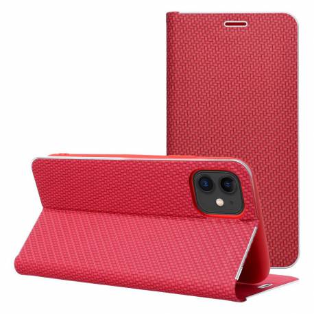 Kabura Luna Book Carbon Do Iphone 16E (Se 4 2025) Czerwony