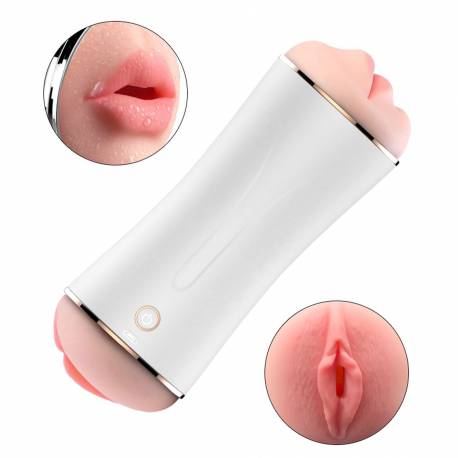 Masturbator - B - Series - Vibrating Masturbation Cup Usb 10 Function + Interactive Function / Double Ends