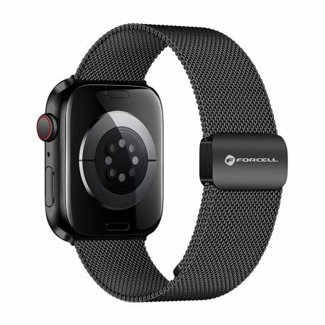 Pasek Do Apple Watch Forcell F-Design Fa14 Magnetyczny Stal 38 / 40 / 41 Mm Czarny