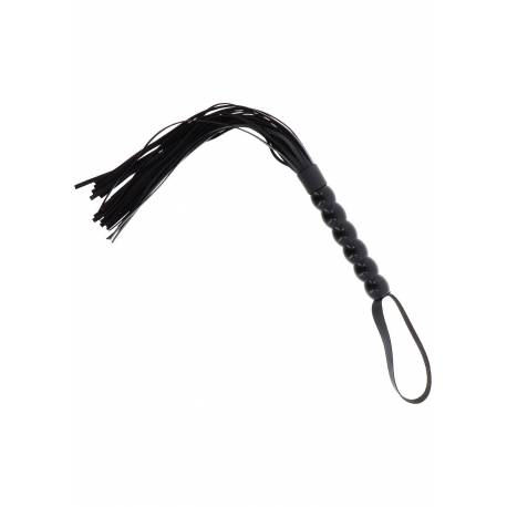 Long Beaded Flogger Whip Black