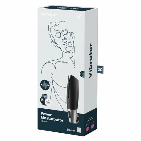 Power Masturbator Black Silver