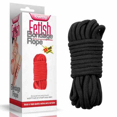 10 Meters Fetish Bondage Rope Black