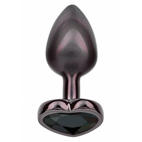 Diamond Heart Plug Small Black
