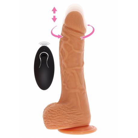 Up&down Rotating Vibr Dildo Light Skin Tone