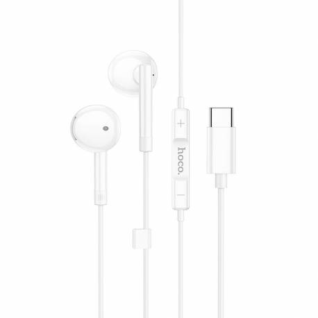 Słuchawki Przewodowe Douszne Usb C Hoco M95 Białe