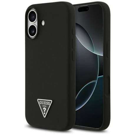 Guess Futerał Do Iphone 17 Kompatybilny Z Magsafe Guhmp17Ssctrlmk (Silicone W/ Triangle Logo) Czarny