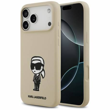 Karl Lagerfeld Futerał Do Iphone 17 Pro Max Kompatybilny Z Magsafe Klhmp17Xskigrow (Silicone W/ Kl Sketch & Logo) Brązowy