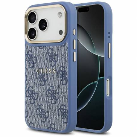 Guess Futerał Do Iphone 17 Pro Kompatybilny Z Magsafe Guhmp17Lp4Msegcb (Pu 4G W/ Classic) Niebieski
