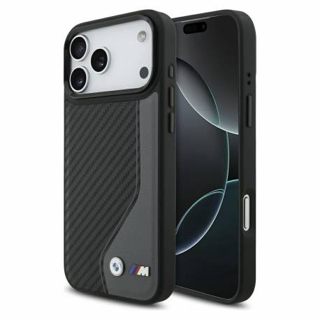 Bmw Futerał Do Iphone 17 Pro Max Kompatybilny Z Magsafe Bmhmp17X25Pccscak (Pu Carbon Logo) Anthracite