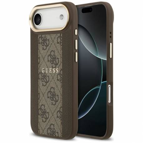 Guess Futerał Do Iphone 17 Air Kompatybilny Z Magsafe Guhmp17Mpg4Semcw (Pu W/ 4G Stripe) Brązowy