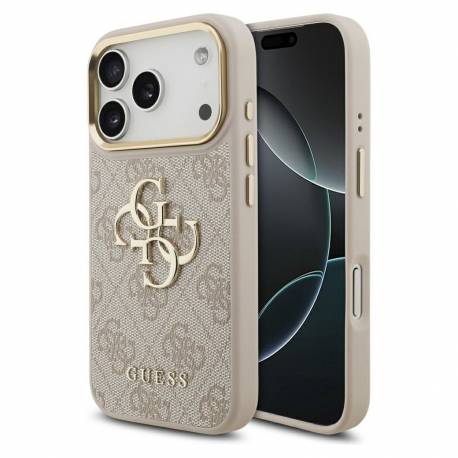 Guess Futerał Do Iphone 17 Pro Guhcp17L4Gmgcpi (Pu W/ Big 4G Classic Logo) Złoto Różowy