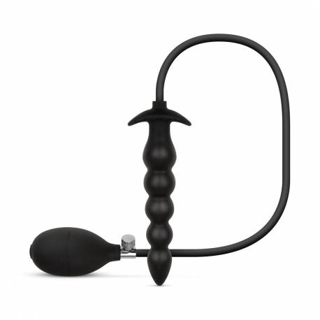Anal Collection - Inflatable Anal Plug With Pump 20 Cm - Black