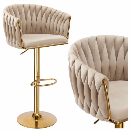 Hoker Barowy Cofton Gold Beżowy Velvet