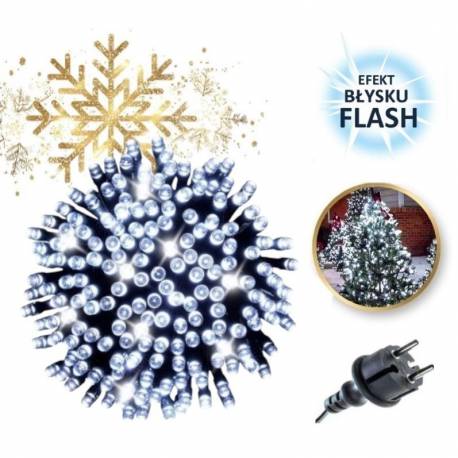 Światełka Lampki 100 Led Zimny Biały, Flash Biały Lamp08B
