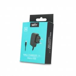 Ładowarka sieciowa 1A SETTY USB z kablem