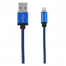 Kabel Lightning USB Forever pleciony – niebieski