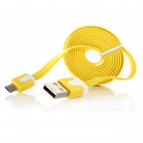 Kabel plaski 1m Micro USB kolory